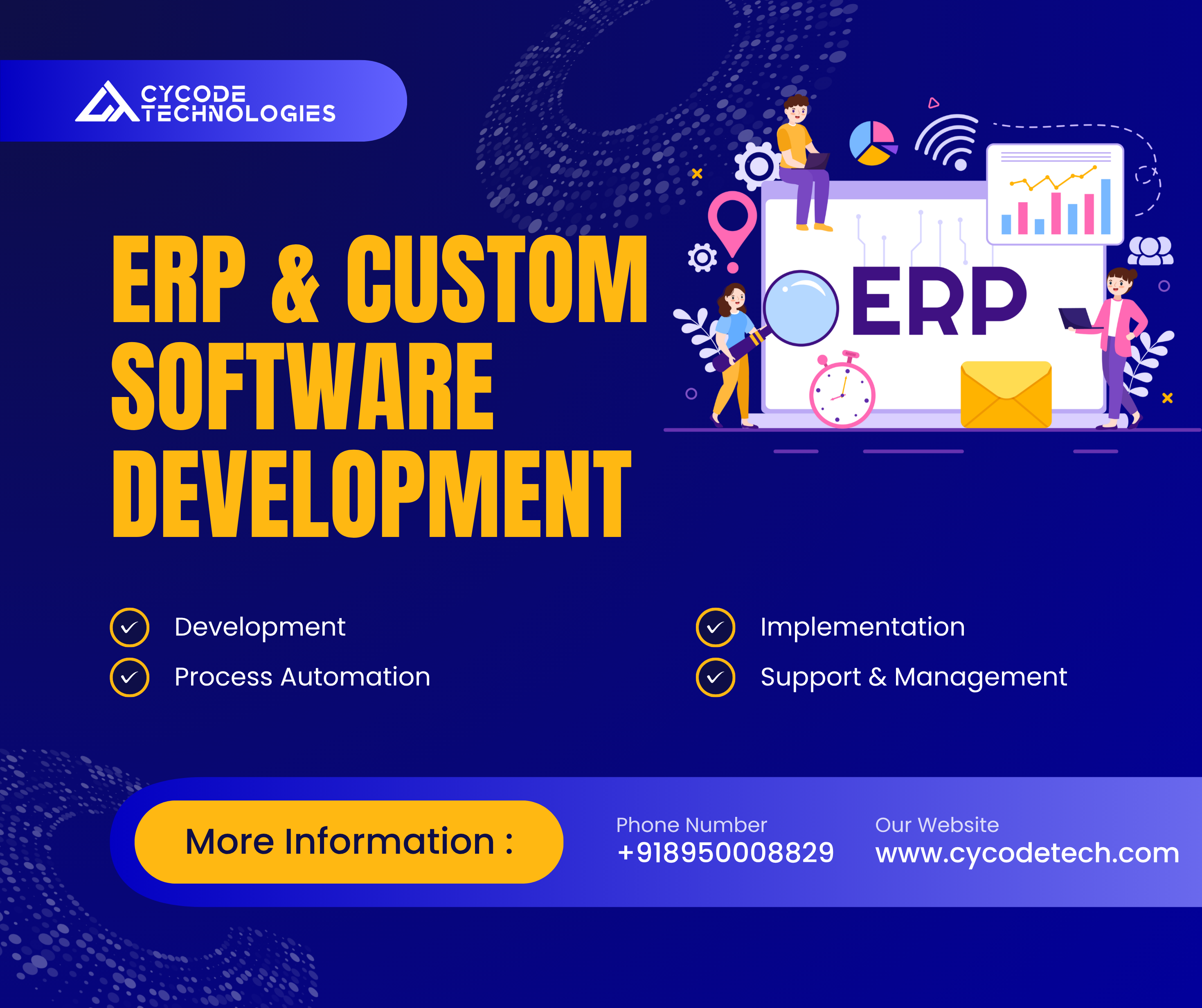 ERP, Custom Software & Mobile App Development Company in Hansi, Hisar | Cycode Technologies